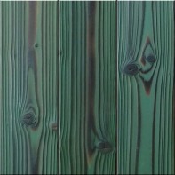 Доска для интерьера строганая хвоя обожженная брашированная тонированная 2600 Зелёный камыш