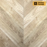 Французская елка из инженерной доски Weitzer Parkett WP 750 Дуб (Австрия) 45° сортировка lively