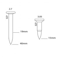 Премиум закаленный гвоздь для инструмента для работы по бетону SENCO  SAP40XP (кирпич, бетон и сталь)