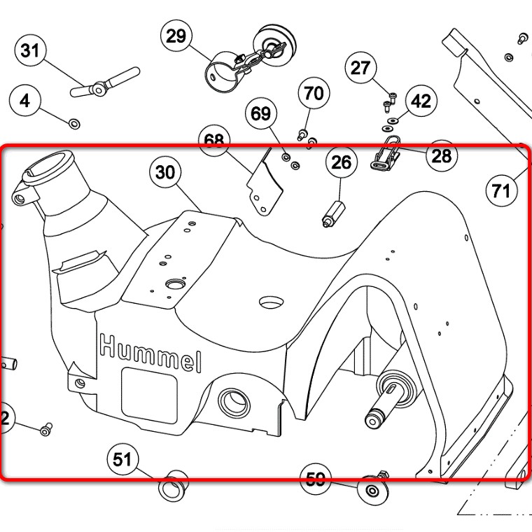 Корпус с шлифовальной опорой (для HUMMEL до 08/2022 г. произв.) для ленточных шлифовальных машин «Hummel» «Lagler»