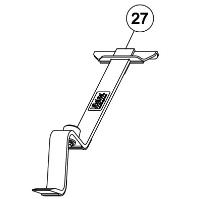 Широкая металлическая скоба ZUGEISEN для укладки паркета (добойник широкий) для ленточных шлифовальных машин «Hummel» «Lagler»