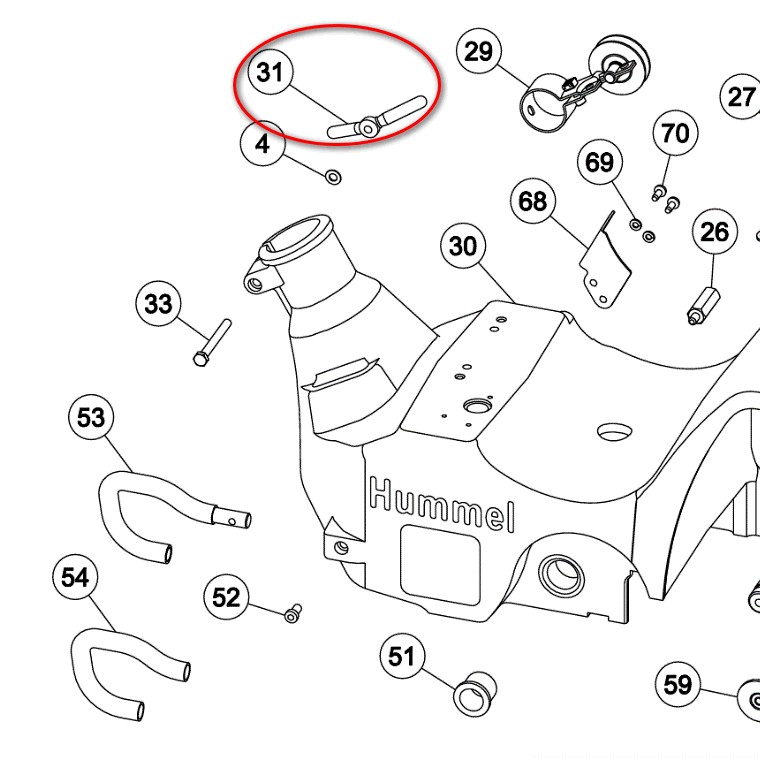 Барашковая гайка для ленточных шлифовальных машин «Hummel» «Lagler»