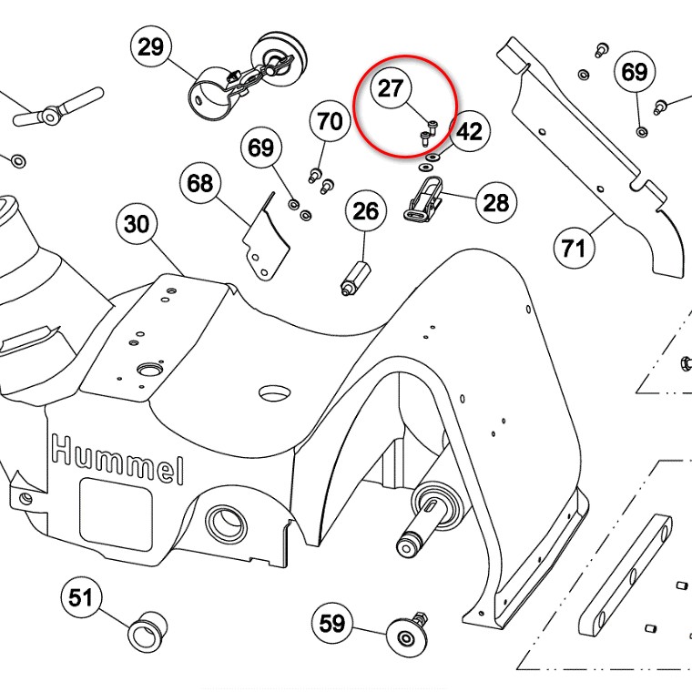 Винт DIN 7500 C M5x12 для ленточных шлифовальных машин «Hummel» «Lagler»