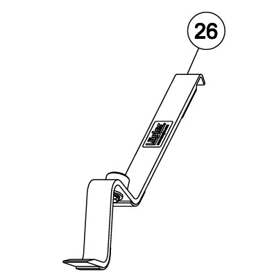 Узкая металлическая скоба ZUGEISEN для укладки паркета (добойник узкий) для ленточных шлифовальных машин «Hummel» «Lagler»