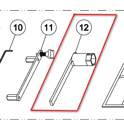 Ключ для шлифовального барабана для ленточных шлифовальных машин «Hummel» «Lagler»