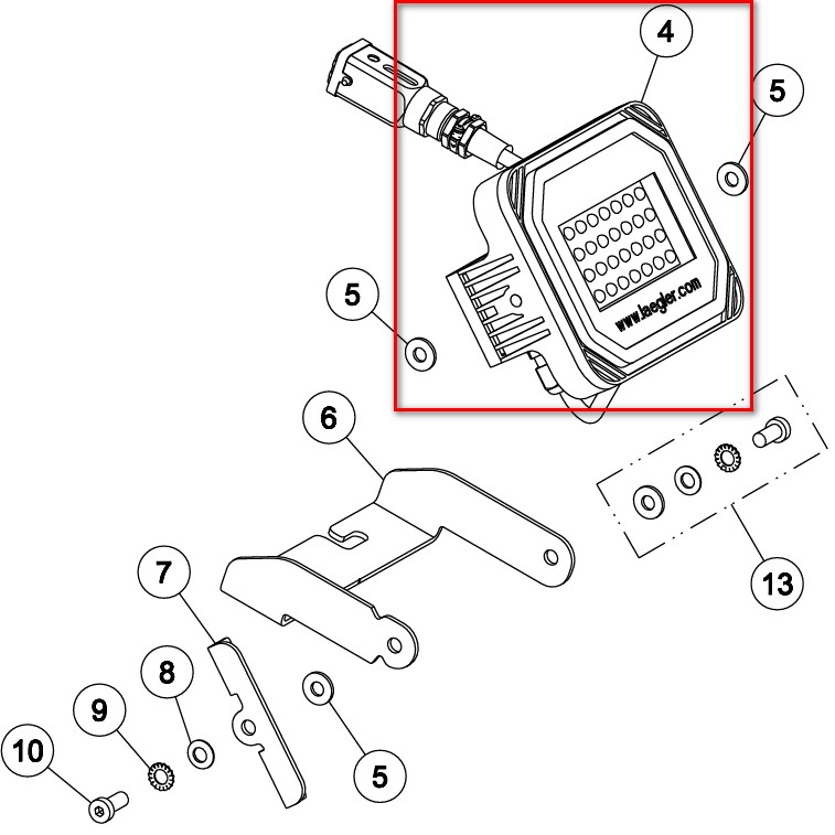 LED прожектор для ленточных шлифовальных машин «Hummel» «Lagler»