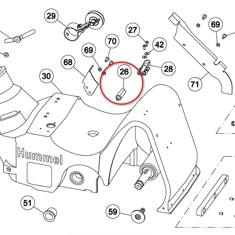 Вворачиваемый элемент для ленточных шлифовальных машин «Hummel» «Lagler»