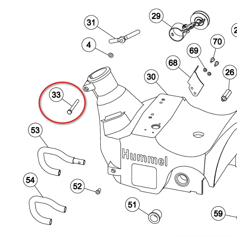 Винт DIN 931 M8x75 для ленточных шлифовальных машин «Hummel» «Lagler»