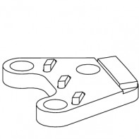 Scrabber сигмент чёрный, с 3 узкими резцами для шлифовальных машин «Single» «Lagler»