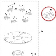 Комплект сегментов (6шт красн) для шлифовальных машин «Single» «Lagler»