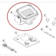 Светодиодный прожектор, в сборе для дисковых шлифовальных машин «Trio» «Lagler»