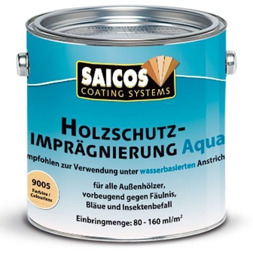 Бесцветная пропитка-антисептик на водной основе для древесины SAICOS Holzschutz-Impragnierung 9005 Aqua 