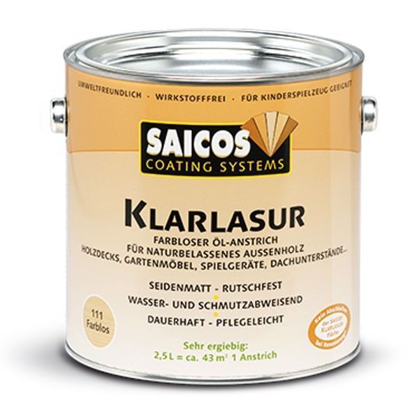 Бесцветная масляная лазурь SAICOS Klarlazur 