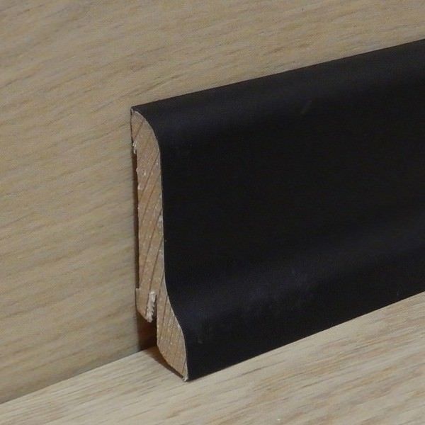 Шпонированный плинтус «Pedross» черный шпон 80*20 мм  