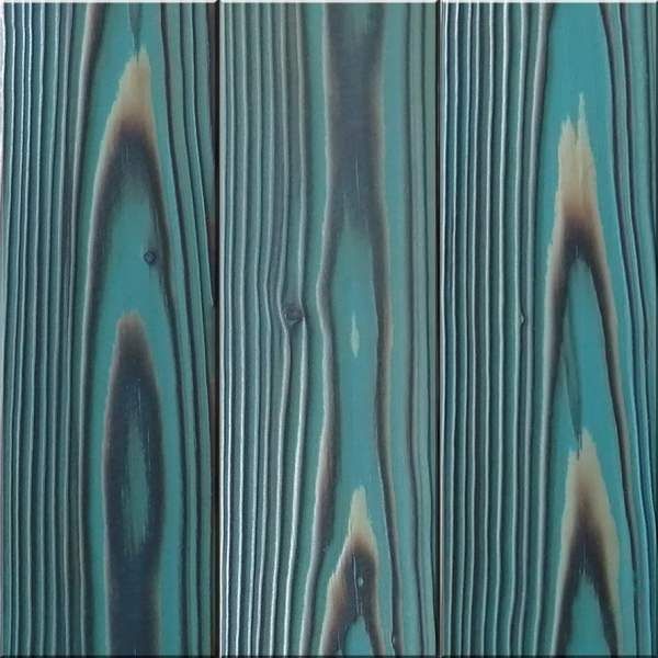 Доска для экстерьера строганая хвоя обожженная брашированная антисептированная тонированная 2506 Сейшельский синий